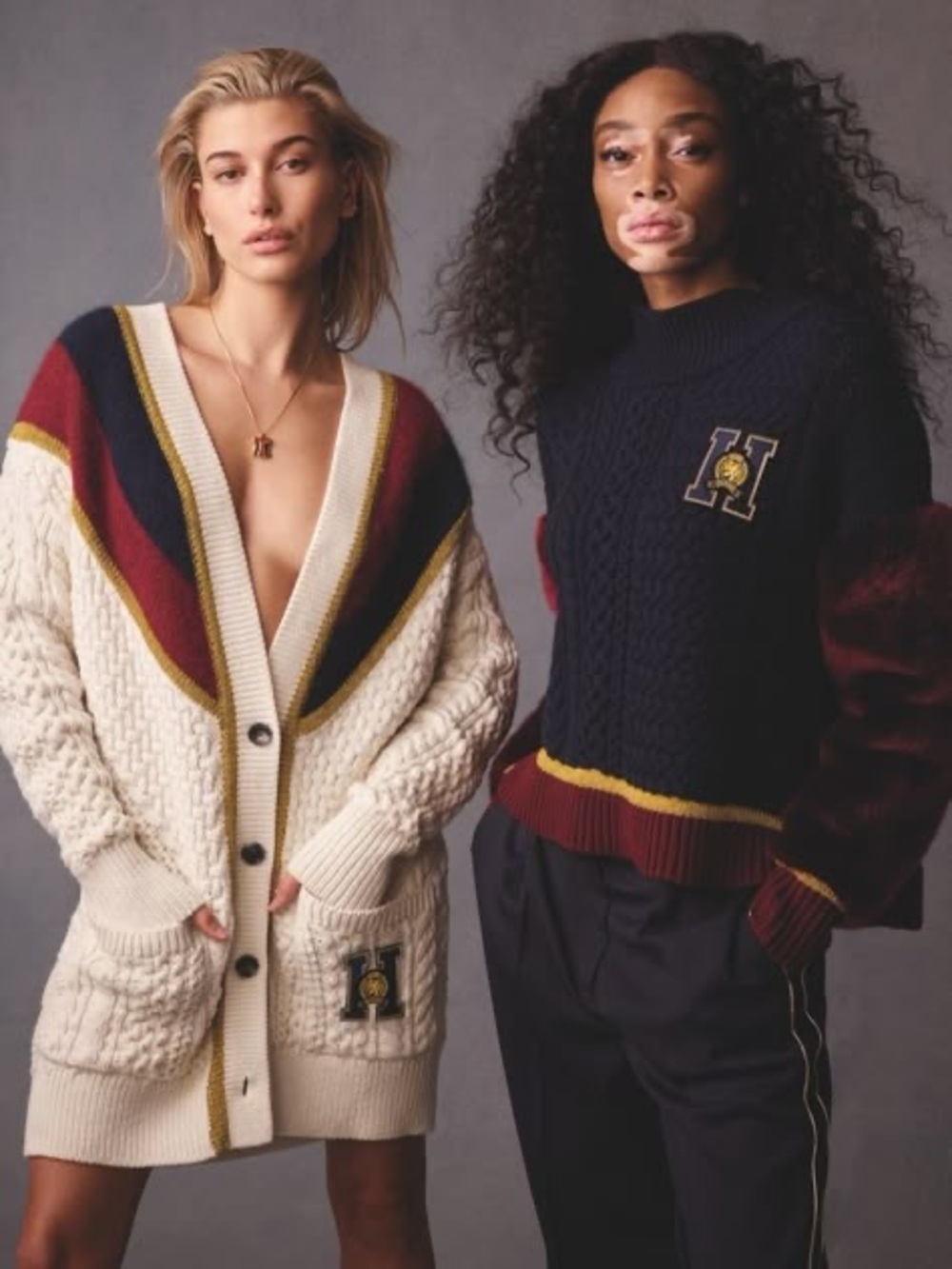 Tommy Hilfiger Icons "Tessah" Chunky Cable-Knit V-Neck Cardigan